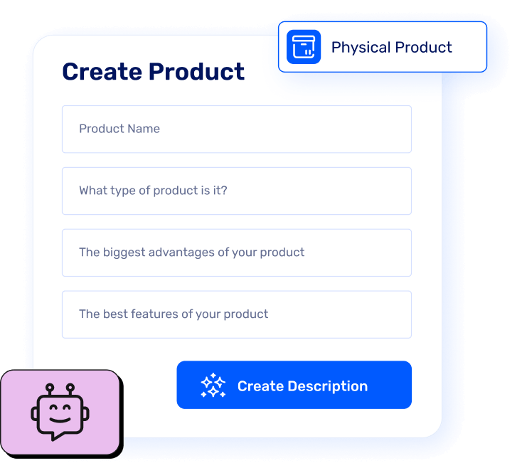 Your product can be created in seconds